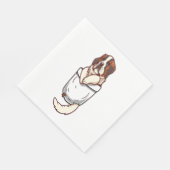 Pocket St Bernard Puppy Serviette (Ecke)