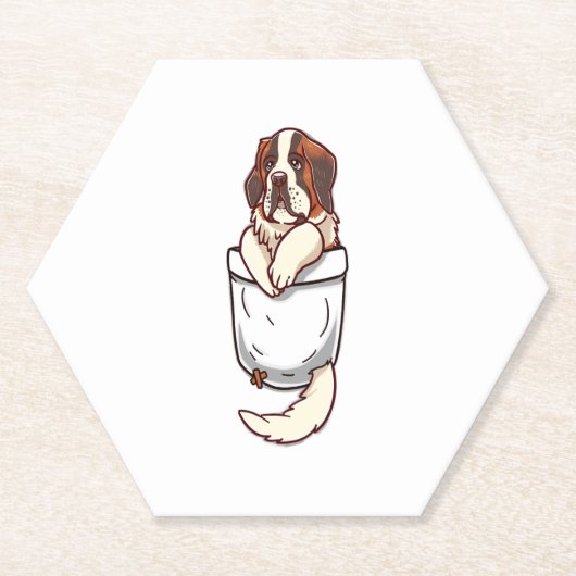 Pocket St Bernard Puppy Untersetzer (Vorderseite)
