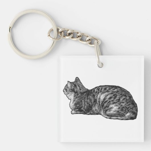 Pocket Tabby, getupfte Pasten Schlüsselanhänger (Vorderseite)