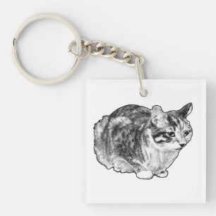 Pocket Tabby mit festlichen Fußketten Schlüsselanhänger