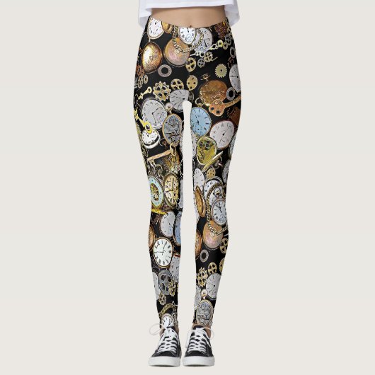 Pocket-Uhren, Gänse, Uhren Leggings (Vorderseite)