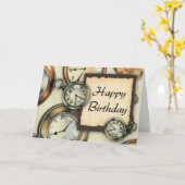 Pocket Watch Birthday Card Karte (Gelbe Blume)