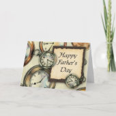 Pocket Watch Father's Day Card Karte (Vorderseite)