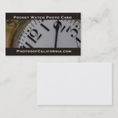 Pocket Watch Foto Business Card Visitenkarte (Vorne/Hinten)