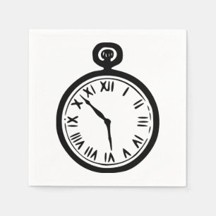Pocket Watch Paper Napkins Serviette