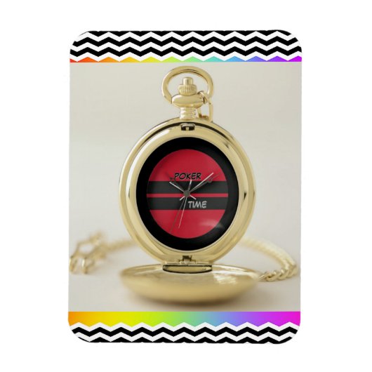 Pocket Watch Poker Time  Refrigerator  Magnet (Vertikal)