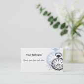 Pocket Watch Timepiece Business Cards Visitenkarte (Stehend Vorderseite)