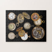 Pocket Watches Zeitstempel-Objekte-Collage Puzzle (Horizontal)