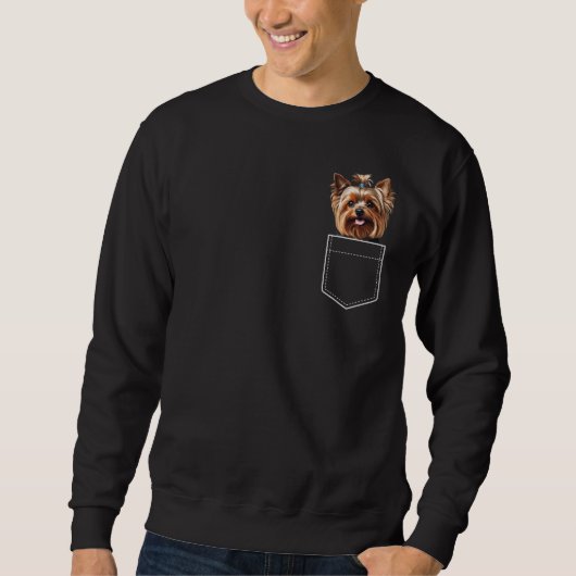 Pocket Yorkie Sweatshirt (Vorderseite)
