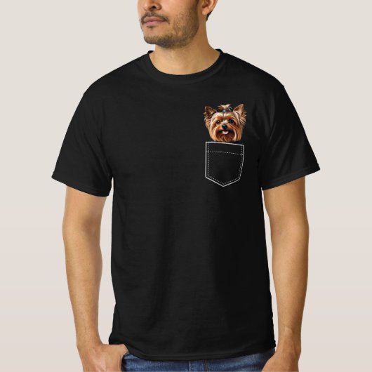 Pocket Yorkie T-Shirt (Vorderseite)