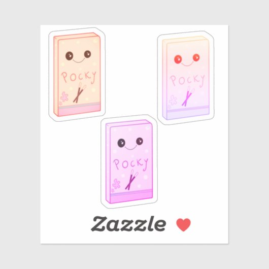 Pocky Aufkleber (Blatt)