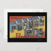 Pocono-Berge - Große Briefmarkenszenen Postkarte (Vorne/Hinten)