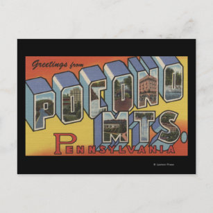 Pocono-Berge - Große Briefmarkenszenen Postkarte