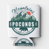 Pocono Berge PA Retro Sunset Souvenirs Geschenk Dosenkühler (Rückseite)