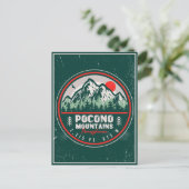 Pocono Berge PA Retro Sunset Souvenirs Postkarte (Stehend Vorderseite)