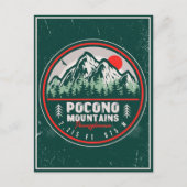 Pocono Berge PA Retro Sunset Souvenirs Postkarte (Vorderseite)
