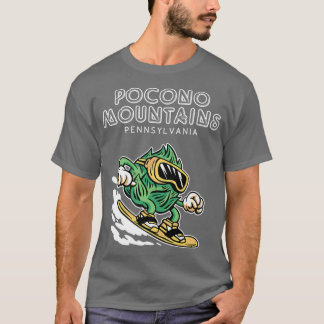 Pocono Berge Pennsylvania Funny Snowboarden T-Shirt
