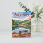 Pocono Berge Pennsylvania Relax Postkarte (Stehend Vorderseite)