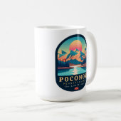 Pocono Berge Pennsylvania Vintag Souvenirs Kaffeetasse (VorderseiteRechts)