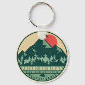Pocono Berge Pennsylvania Wandern Sonnenuntergang Schlüsselanhänger (Rückseite)
