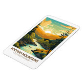 Pocono Berge Pennsylvania Wandern Vintag Magnet (Linke Seite)