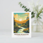 Pocono Berge Pennsylvania Wandern Vintag Postkarte (Stehend Vorderseite)