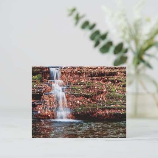 Pocono Cascade Wasserfall Postkarte (Stehend Vorderseite)