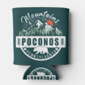 Pocono Mountains Pennsylvania - Retro Souvenirs Dosenkühler (Rückseite)