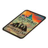 Pocono Mountains Pennsylvania - Retro Souvenirs Magnet (Linke Seite)