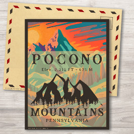 Pocono Mountains Pennsylvania - Retro Souvenirs Postkarte