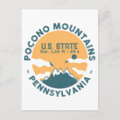 Pocono Mountains Pennsylvania - Retro Souvenirs Postkarte (Vorderseite)