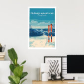 Pocono Mountains Pennsylvania Skigebiet Poster (Heimbüro)