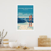 Pocono Mountains Pennsylvania Skigebiet Poster (Küche)