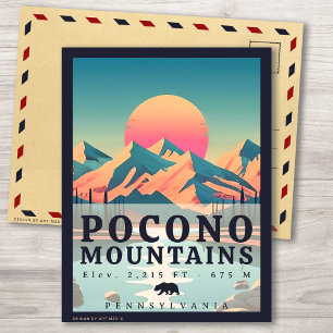 Pocono Mountains Pennsylvania Vintage-Souvenirs Postkarte