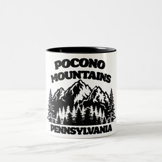 Pocono Mountains Pennsylvania Zweifarbige Tasse (Mittel)
