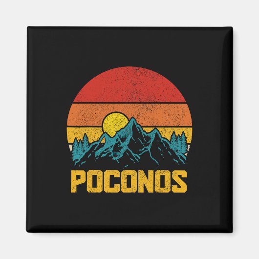 Pocono Mountains Poconos Pennsylvania Wandern Vint Magnet (Vorne)