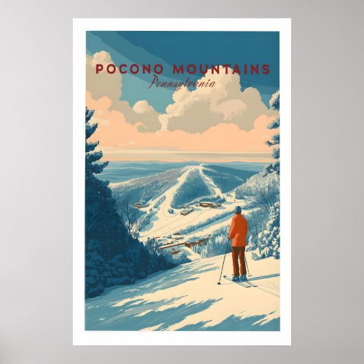 Pocono Mountains Ski Print 1 Poster (Vorne)