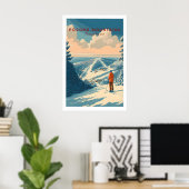 Pocono Mountains Ski Print 1 Poster (Heimbüro)