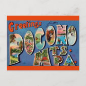 Pocono Mountains Vintage Postkarte (Vorderseite)