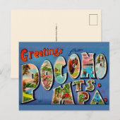 Pocono Mountains Vintage Postkarte (Vorne/Hinten)