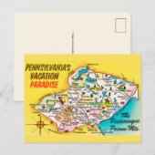 Pocono Mtns Vintage-Kartenpostkarte Postkarte (Vorne/Hinten)