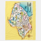  Pocono Mtns Vintage Map  Fleecedecke (Vorderseite)