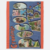 Pocono Mtns Vintage Postcard Fleece Blanket (Vorderseite)