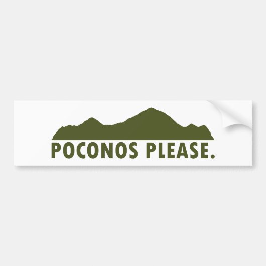 Poconos Autoaufkleber (Vorne)