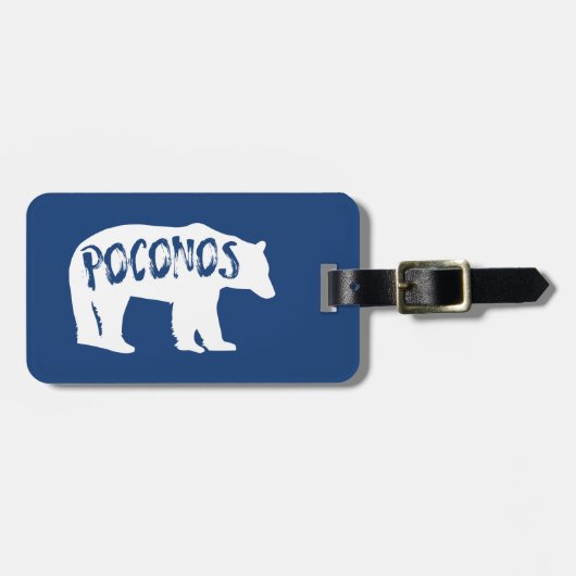 Poconos Bear Gepäckanhänger (Vorderseite horizontal)