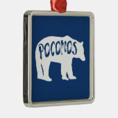 Poconos Bear Ornament Aus Metall (Rechts)
