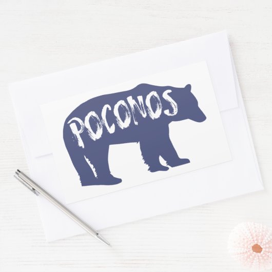 Poconos Bear Rechteckiger Aufkleber (Umschlag)