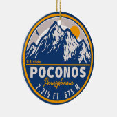 Poconos Berge Pennsylvania Bär Wandern Sonnenunter Keramik Ornament (Rechts)
