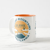 Poconos Berge Pennsylvania Wandern Sonnenuntergang Zweifarbige Tasse (Vorderseite Links)