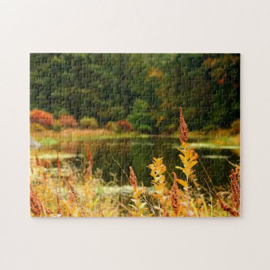 Poconos Herbst-Teich-Szene Puzzle (Horizontal)